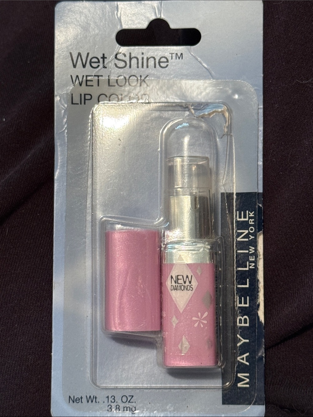 VINTAGE Maybelline Wet Shine New Diamonds 480 Gem Crushed Merlot